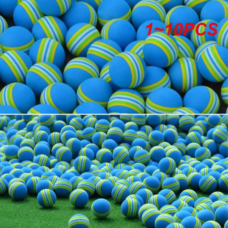 

1~10PCS Rainbow Ball Training Aid Dia.40mm For Indoor Practice Indoor Practice Ball Golf Ball Toys Eva Sponge Ball Training Ball