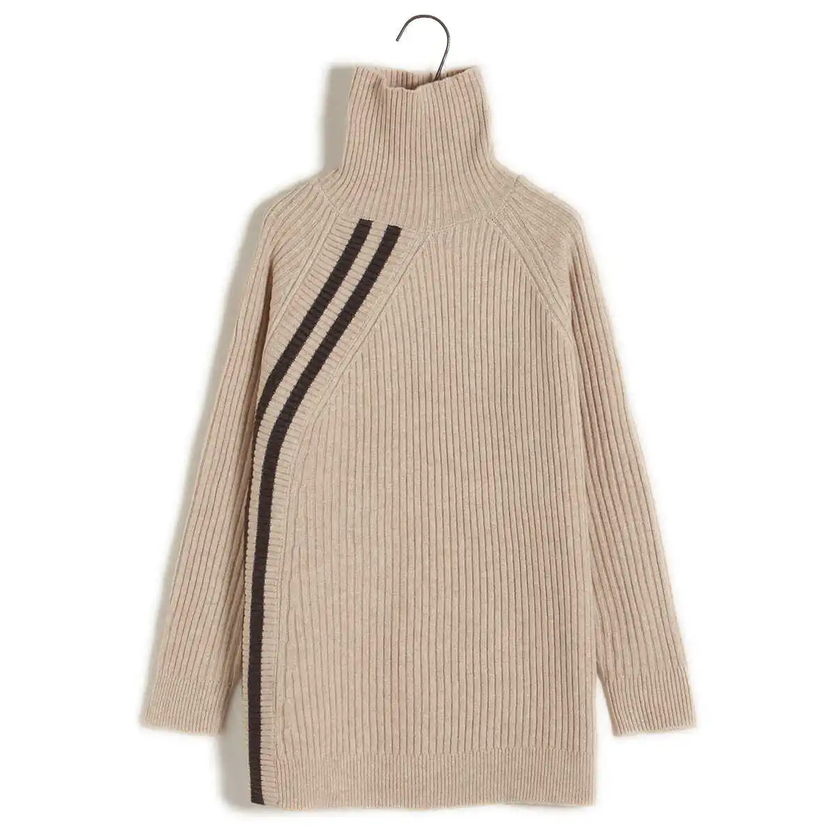 

Women Turtle Neck Sweaters Long Tunic Sweaters Woolen Sweaters Striped Sweater Winter Tops Dresses Knits Pullovers Basic Tee