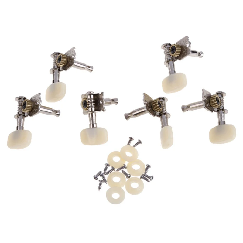 

6pc Open-Gear Guitar Tuning Pegs Tuner Machine Heads Guitar Parts 3-Left 3-Right Alignment