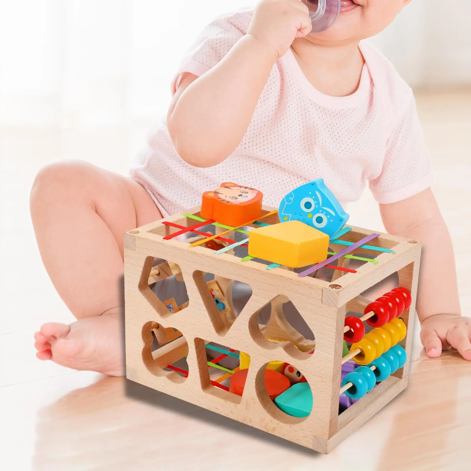 

Sensory Bin Set Shape Sorter Matching Activity for Baby Toddlers Children