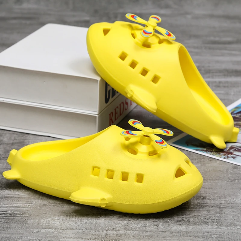 

Children's Platform Slippers Fashion Breathable Soft Sole EVA Girl Slippers Home Non-slip Bathroom Slides Shoes for Children