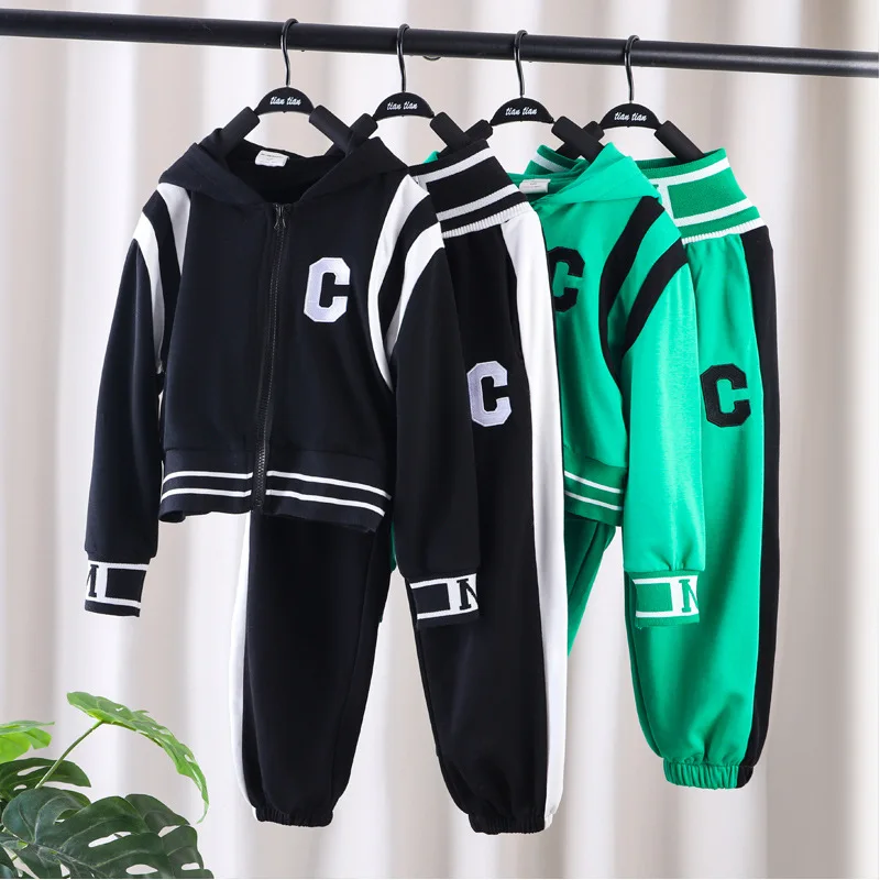 

2 шт./комплект, детский хлопковый комплект из куртки и брюк