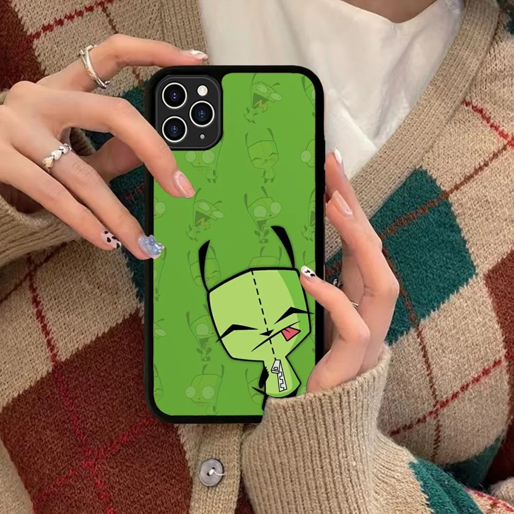 I-Invader Z-Zim Phone Case Silicone PC+TPU For IPhone 11 12 13 14 15 16 Plus Pro Max Cover