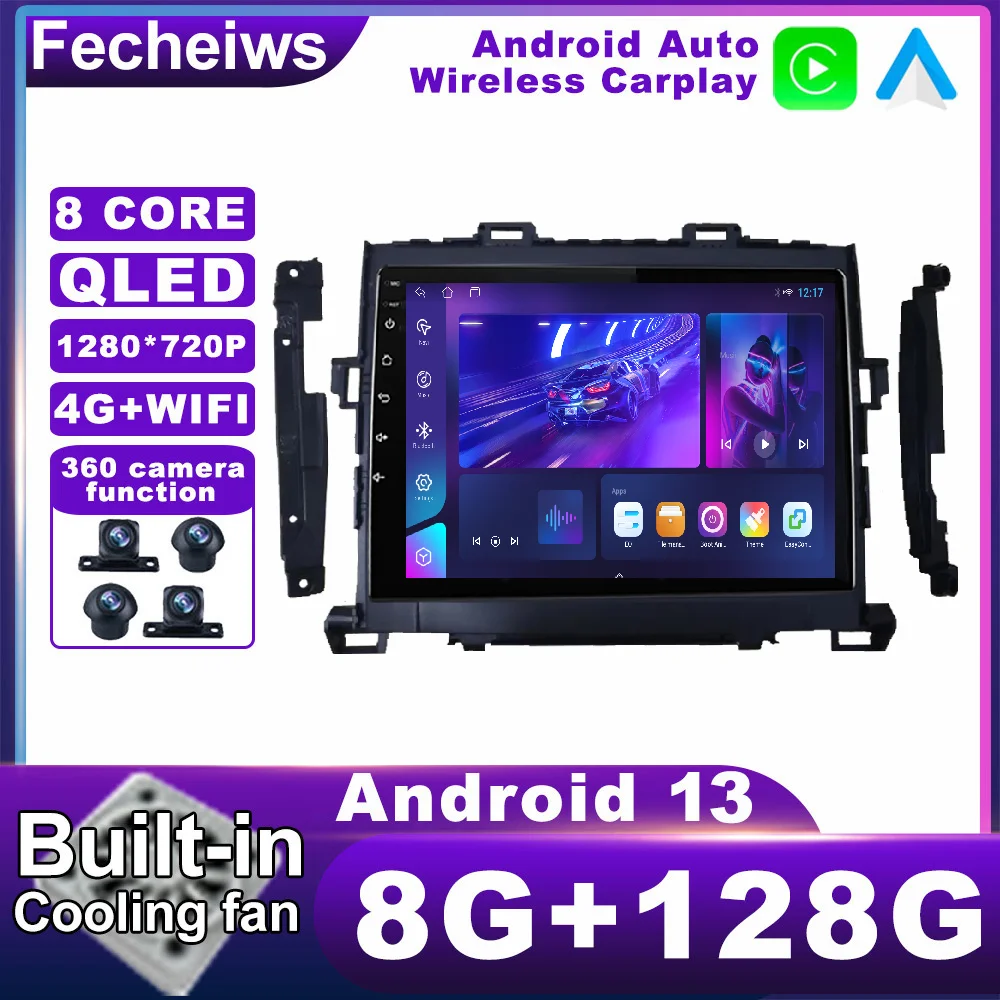 

Android 13 для Toyota ALPHARD высоконастроенный 2011 - 2014 автомобильный радиоприемник беспроводной Carplay Авто BT Видео Мультимедиа Стерео Авторадио