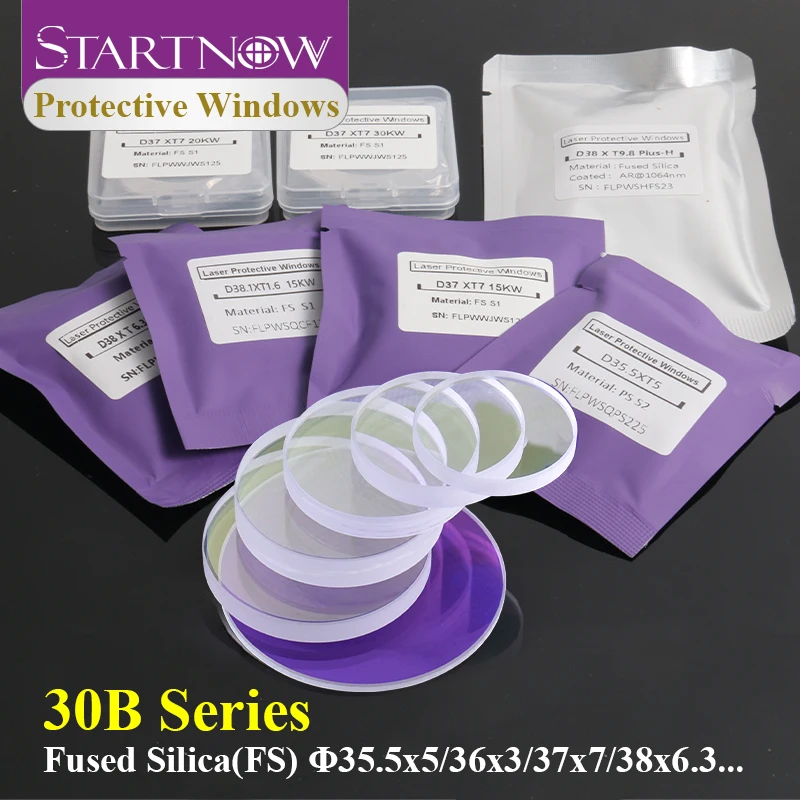 Startnow волоконный лазерный защитный Windows 35x4/36x3/37x1,6/37x7/38,1x1,6 защитная линза для Raytools WSX режущие линзы сварной головкой