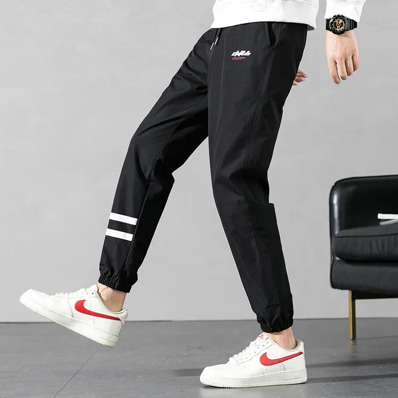 

Spring Autumn 2022 Fashion stripe Sports Harem Pants Men's Korean Man Plus Fat Plus Size 8XL Loose-fitting Baggy Casual Trousers
