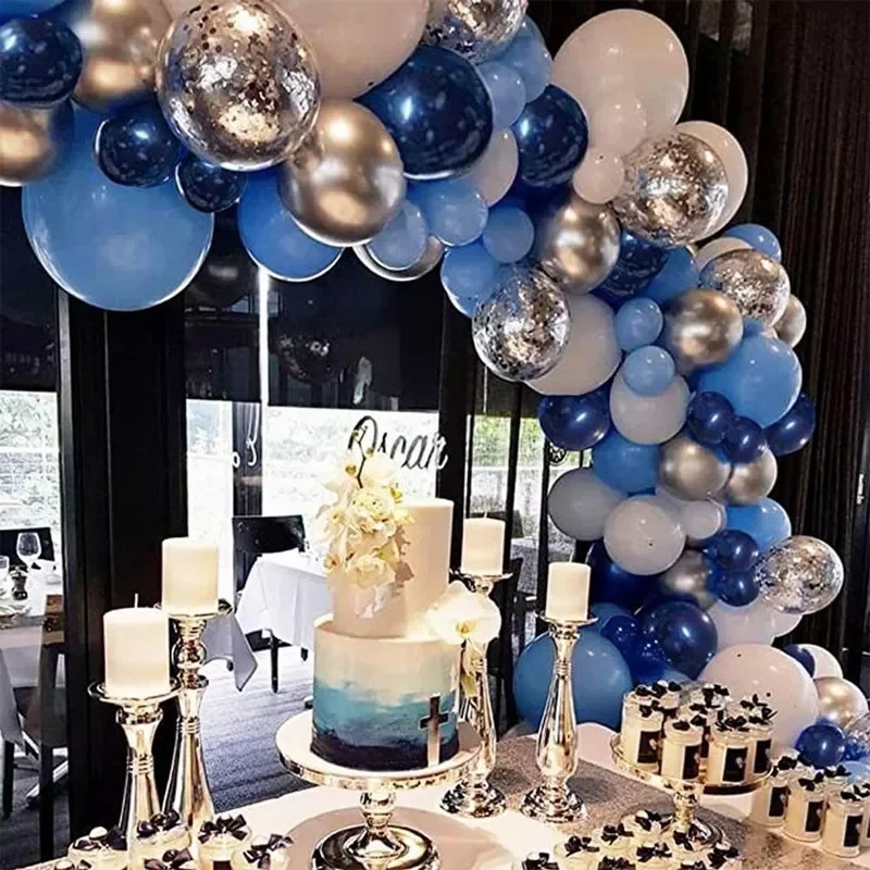 

Boy Baptism Decoration Balloon Arch Kit Navy Blue Balloons Baby Shower Decoration Birthday Boy Arche Ballon Anniverssaire