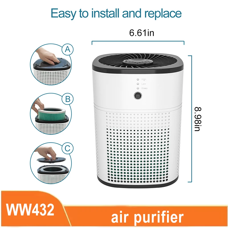 

Home Air Purifier Smart Timing Diffuser Desktop Small Purifier In Addition To Formaldehyde Odor Aroma Diffuser