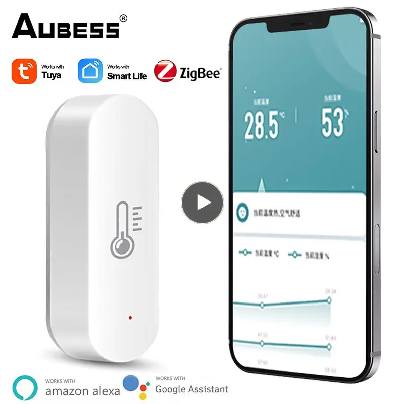 

Smart Life Tuya Zigbee Smart Temperature And Humidity Sensor Battery Powered Smart Life Tuya App Thermometer Detector Hygrometer