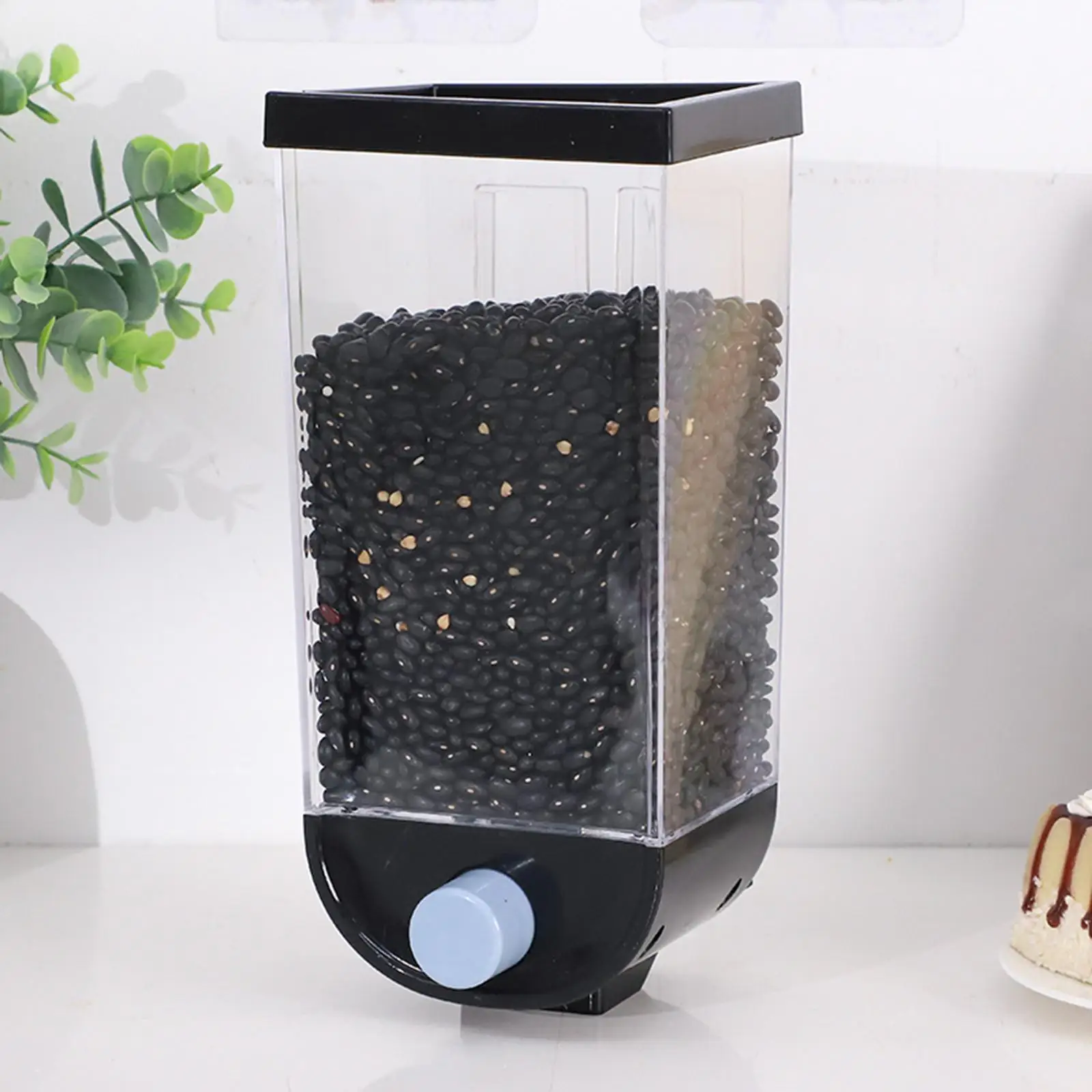 Wall Mounted Cereal Dispenser Storage Bottles Dry Food Storage  Household Oatmeal Dispenser for  Grain
