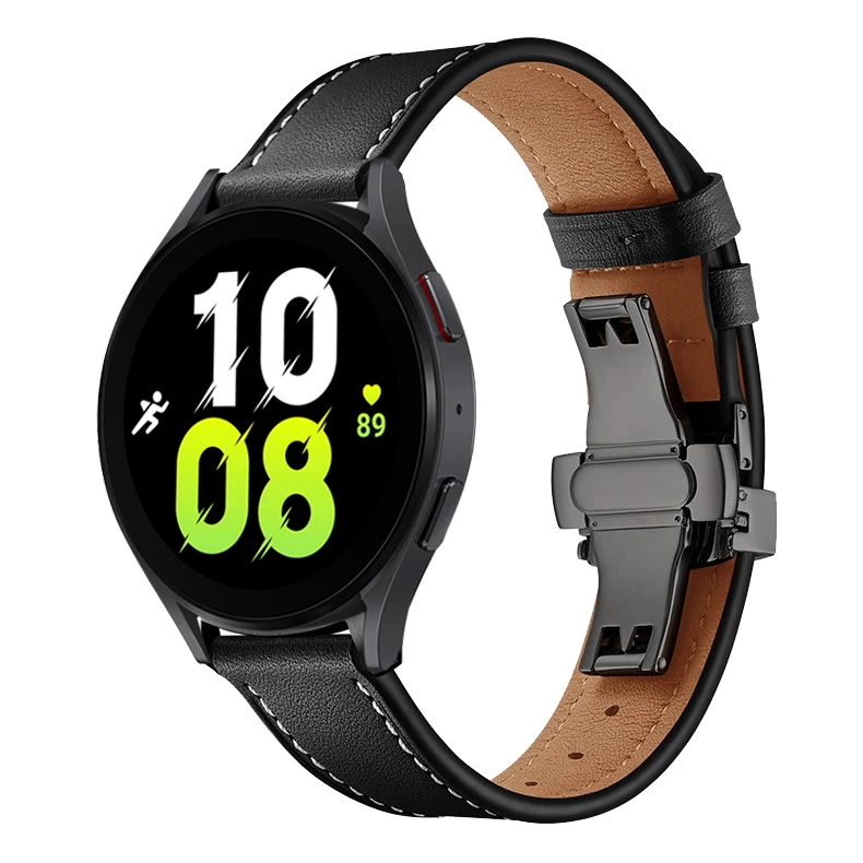 Leather Band For Samsung Galaxy watch 5/pro 4 Classic/Active 2/3/42mm/46mm bracelet Huawei GT/2/3 Pro Galaxy 4 5 strap 20mm 22mm