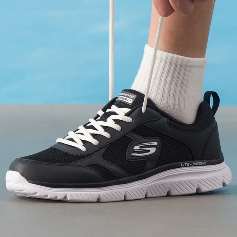 Фото Мужские кроссовки Skechers Mid-Top для бега с амортизацией и отскоком, для тренировок на открытом воздухе, модель 220920C-BBK, новейшая модель №2