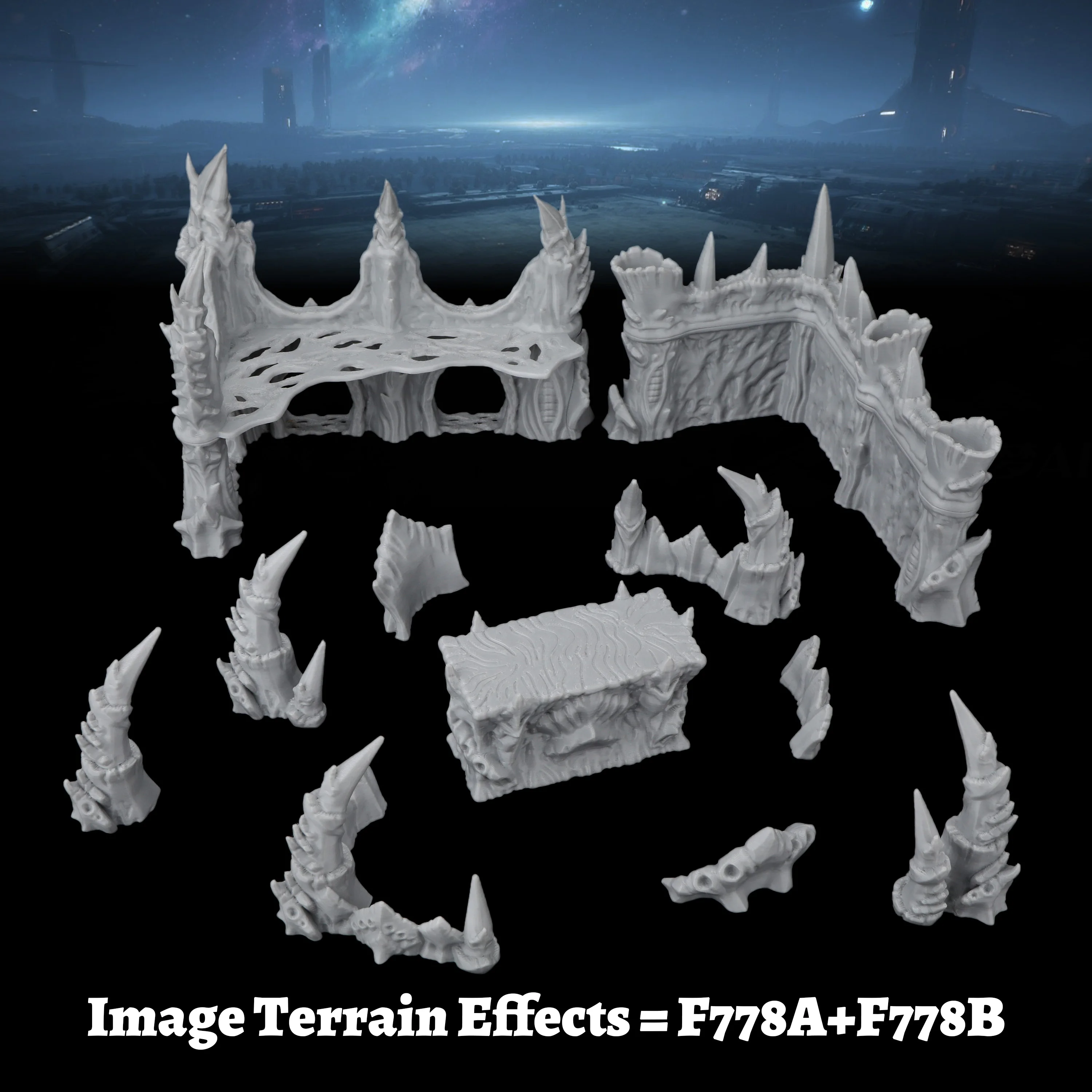 Набор миниатюрных моделей RPG Zerg Terrain, элементы декорации для инопланетного гнезда, аксессуары для научно-фантастических настольных ролевых игр (art.: 3920dc480aaed) - 3920dc480aaed