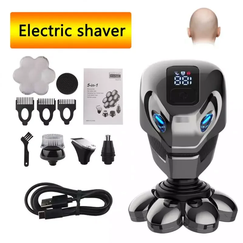 

NEW2023 5 in 1 Shaver For Men 7 Head Beard Trimmer USB Rechargeable Professional Hair Trimmer Hair Cutter Adult