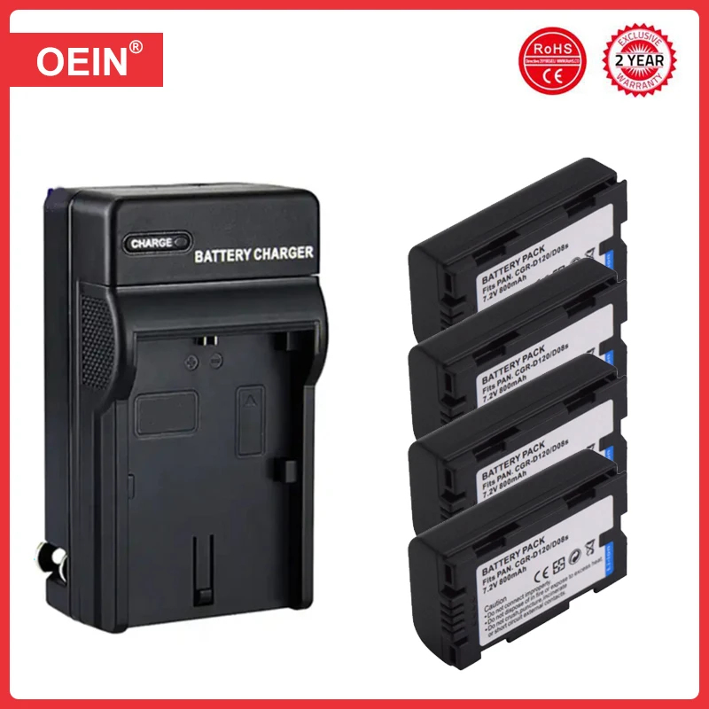 Аккумулятор 800 мАч CGR-D120 CGR-D08S для Panasonic CGA-D54 AG-DVC15 NVDA1B PV-DV402 NV-DS12B NV-DS15 NV-DS150B