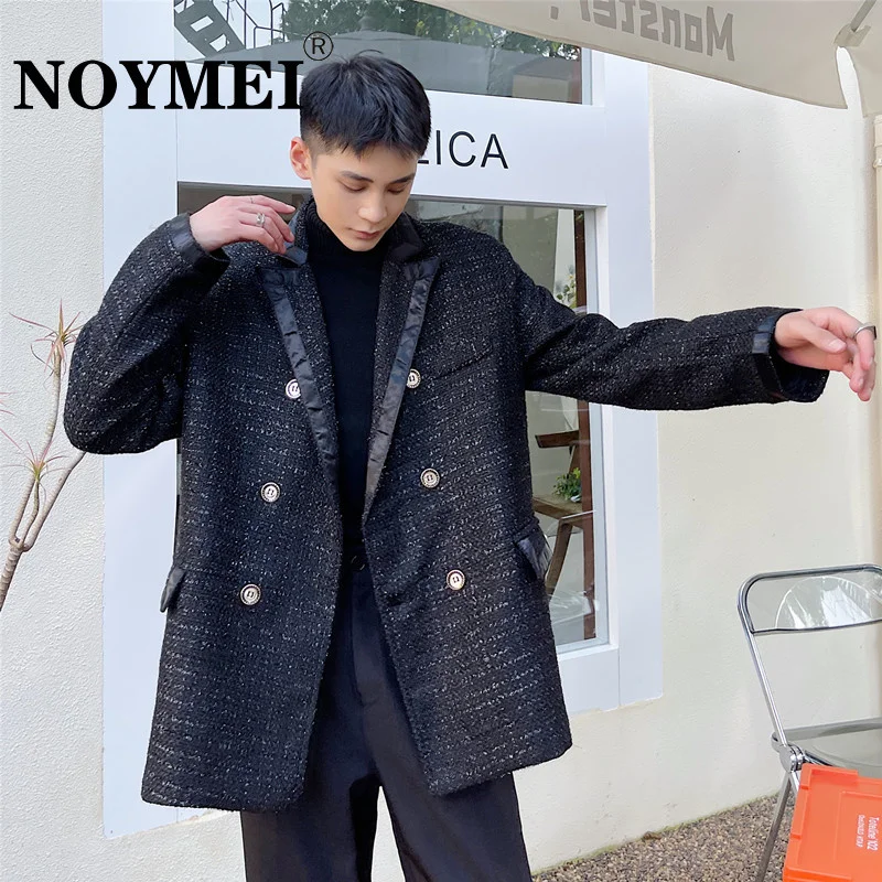 

NOYMEI New Classic Double Breasted Suit Coat Fashion Korean Style Business Formal Trun-down Collar 2023 Autumn Men's Blazer