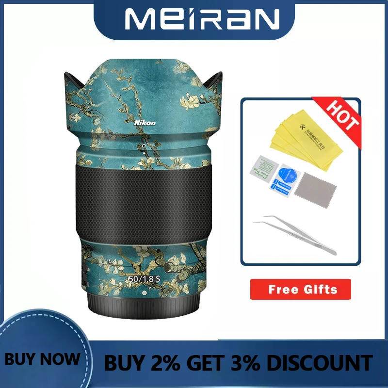 

Nikon Z-Nikkor 50mm f/1.8 Lens Skin Camera lens Protector Skin lens protective film Sticker Decal Anti-scratch Coat Wrap Cover