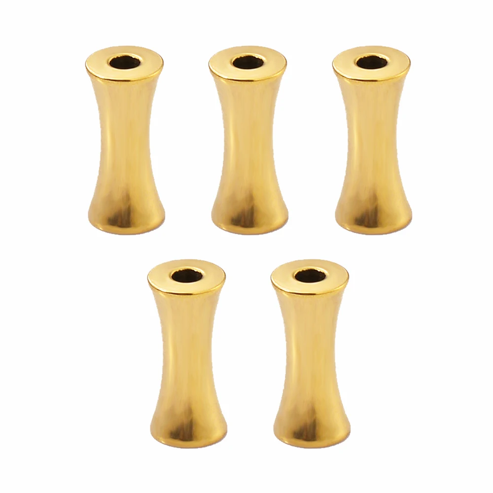 10pcs Stainless Steel Tube Spacer Beads Gold Plated Barrel Drum Beads Charms for DIY Necklace Bracelet Jewelry Making Supplies