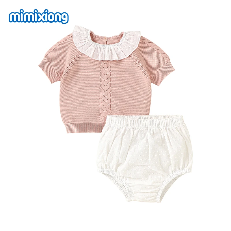 

0-18m New Born Baby Girls Clothes Set Summer Short Sleeve Tee-Shirts+Bottoms Newborn Infant 2pcs Outfits Toddler Cotton Costumes