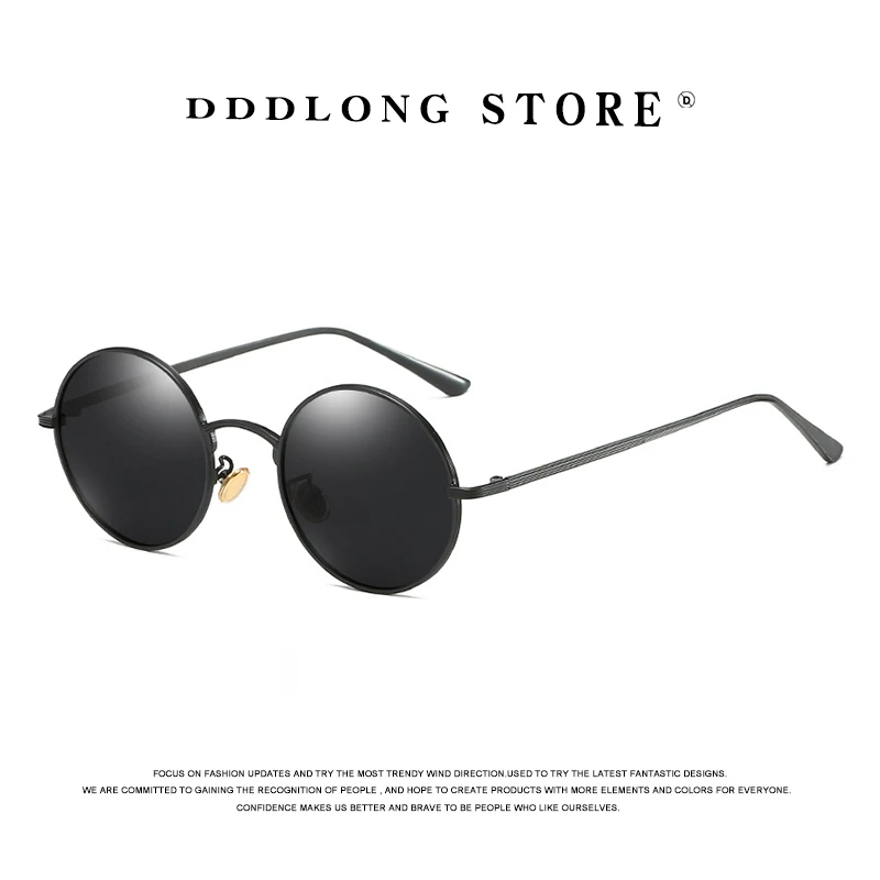 

DDDLONG Retro Fashion Polarized Small Round Sunglasses Women Designer Men Sun Glasses Classic UV400 Outdoor Shades Frame D181
