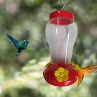 field feeding hummingbird bottle garden outdoor plastic flower iron hook feeder
