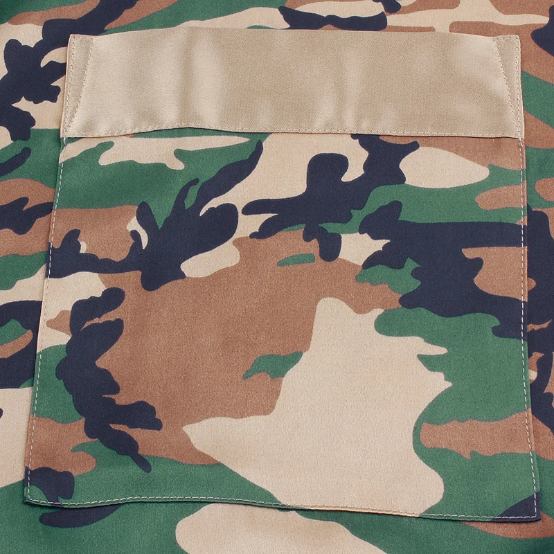 Couple Bathrobes Men's Satin Robe Summer Kimono Bath Robes Army Camo Dressing Gowns for Men and Women Silk Pajamas Men Sleepwear