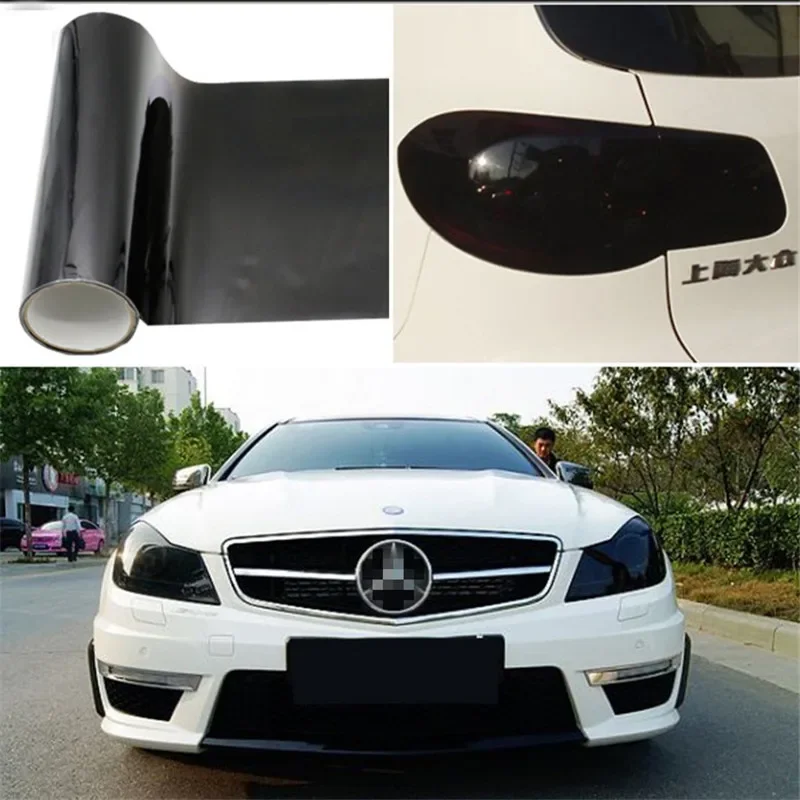 30x200 См Черная Матовая Пленка Для Автомобильного Освещения Тонирующая Виниловая