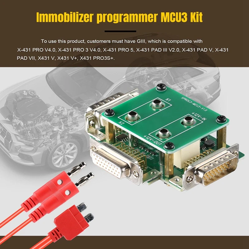 Адаптер для смартфона GIII X431 MCU3 зеленое программирование ключа защита от кражи ECU