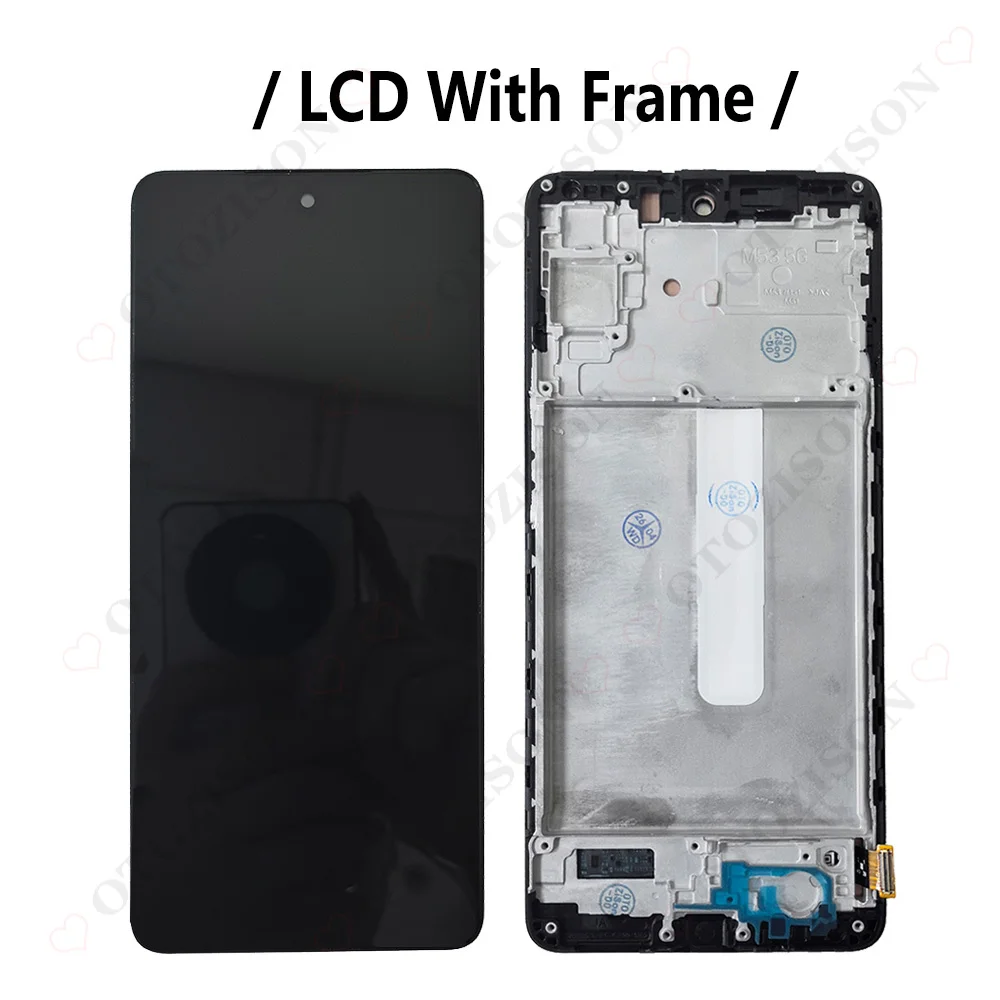 Фото AMOLED-дисплей для Samsung Galaxy M53 5G с рамкой, экран M536, дисплейный модуль SM-M536B/DSN, сенсорный дигитайзер в сборе, экран M53 5G №2