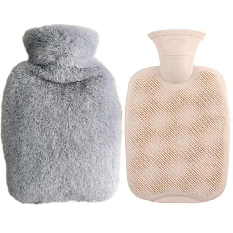 

Hot Water Bottle With Soft Cover Warm Water Bag With Soft Fleece Cover 1L Hot Water Bag Hand Warmer Hot Cold Treat Bed Warmer