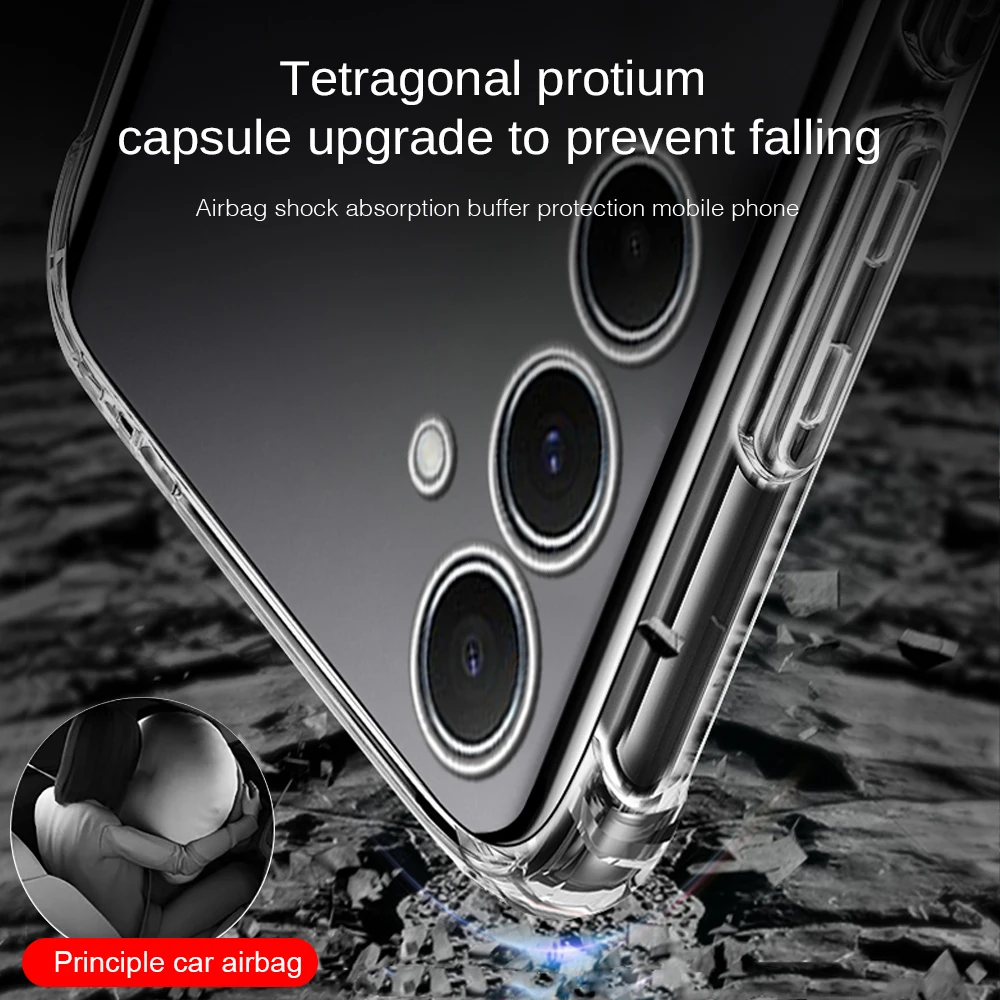 Чехол для Samsung Galaxy S24 FE 5G кристально прозрачный мягкий ударопрочный чехол из ТПУ