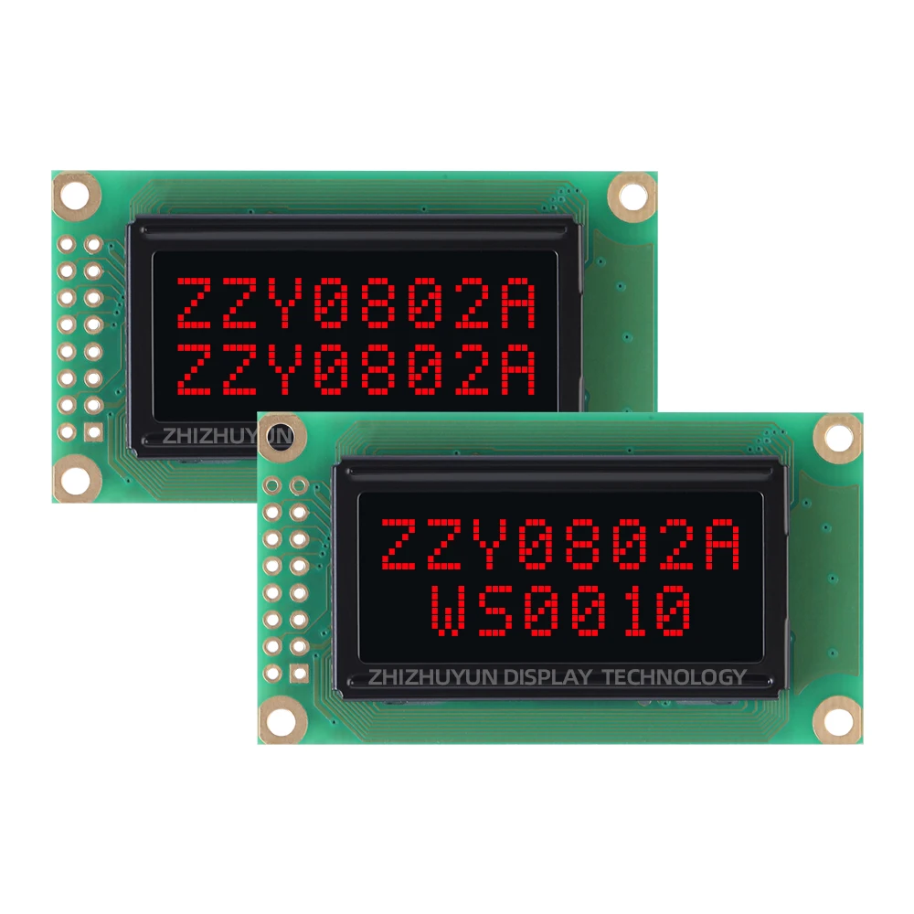 Черный фон с зелеными буквами OLED-экран 08*2 символьный ЖК-модуль дисплей LCM экран