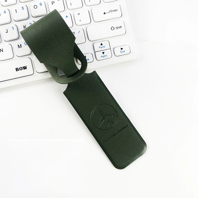 E74B Багажная бирка из искусственной кожи Дорожные аксессуары Чемодан Адрес Имя