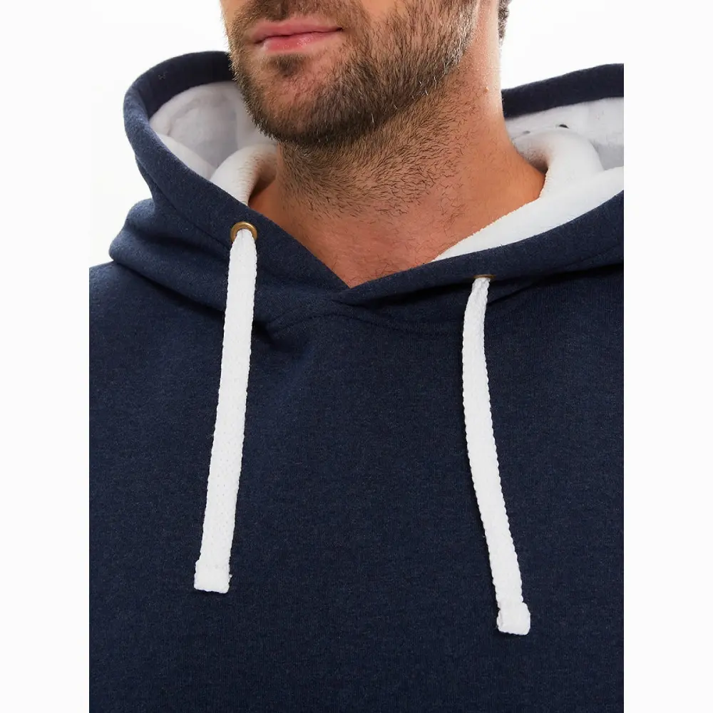 Jonquil Худи мужское &quotСиний меланж&quot с капюшоном (искусственный мех) умеренный