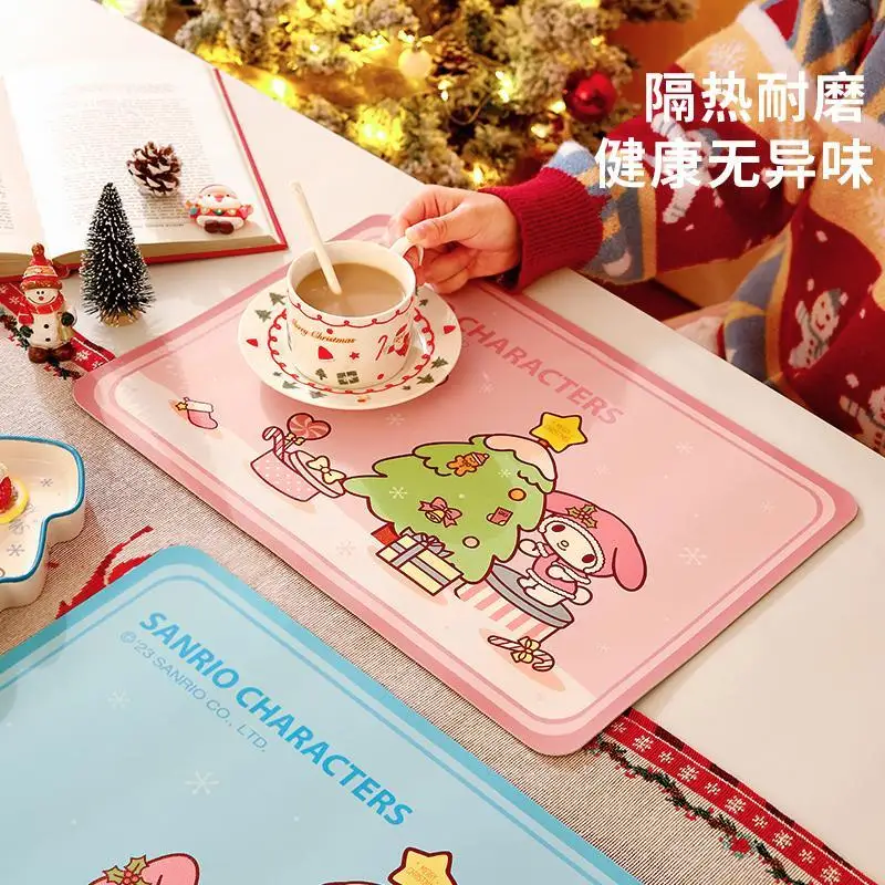Sanrio изоляционный коврик для обеденного стола аниме Cinnamoroll My Melody рождественской