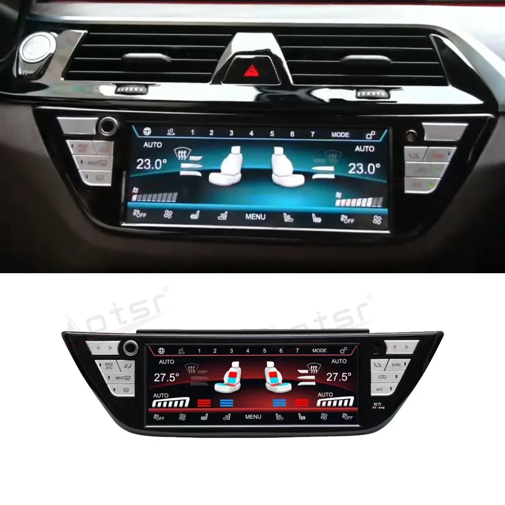 Фото Сенсорный LED-экран панели управления климат-контролем для BMW 5 G30 G31 2018-2022, цифровая климатическая панель, QLED-экран с AI-дисплеем №4