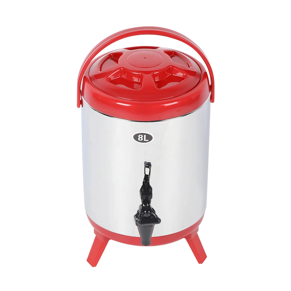 

304 Stainless Steel Double Layer Insulation Barrel Container for Hot Water Milk Tea Coffee