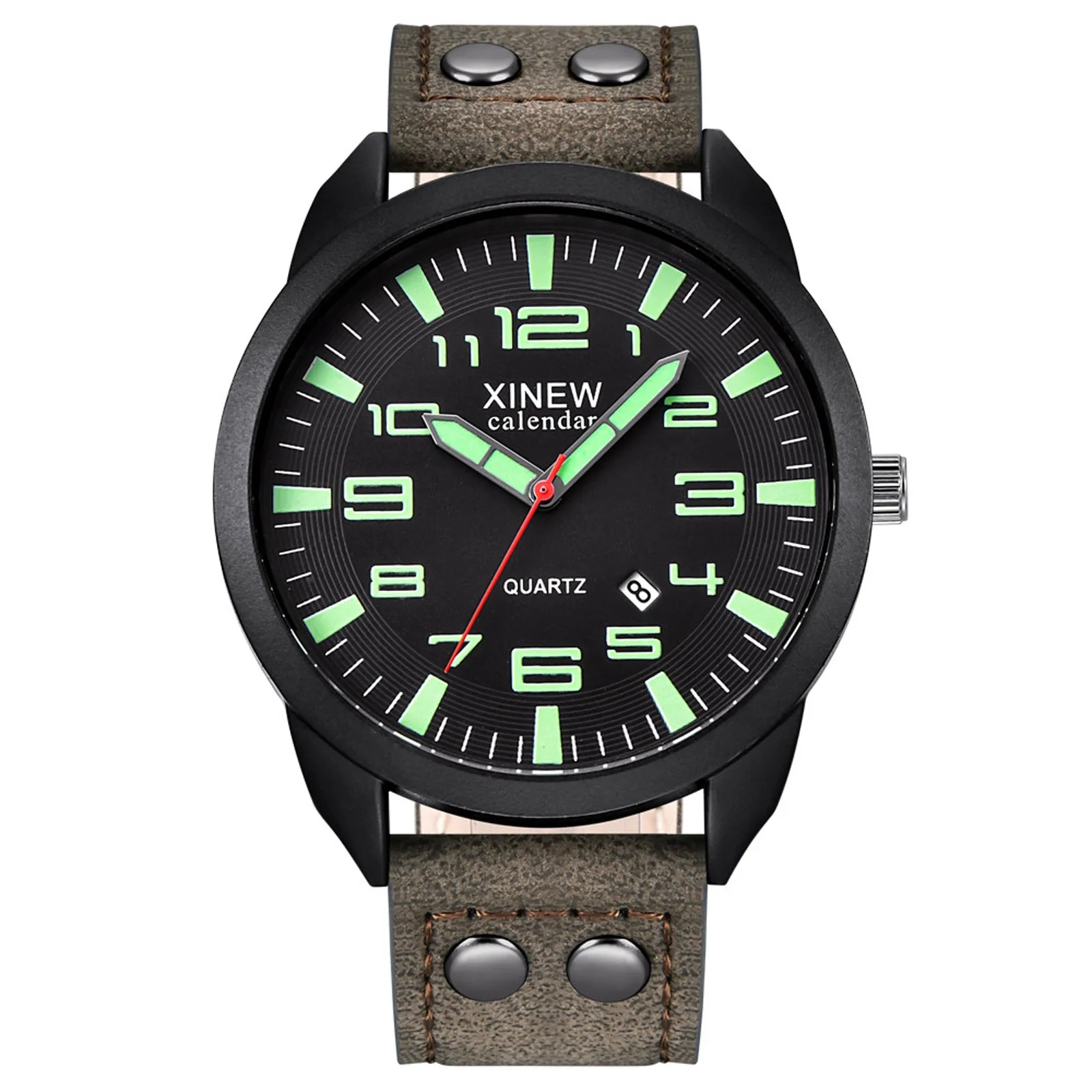

Leather Strap Simples Watch Calendar Luminous Dial Outdoor Men's Quartz Luxury Casual Bracele Wristwatch Relógio Masculino Часы