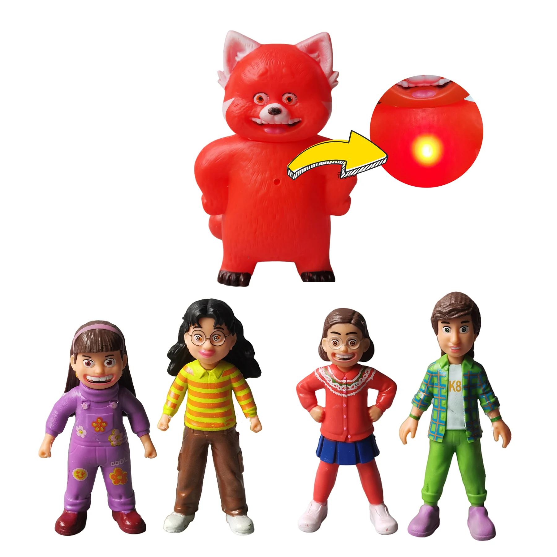 

Модели из мультфильма «Поворот красный» Disney, Аниме фигурки красного медведя Сяо Мэй, милые экшн-фигурки с поворотом красного цвета, наружны...