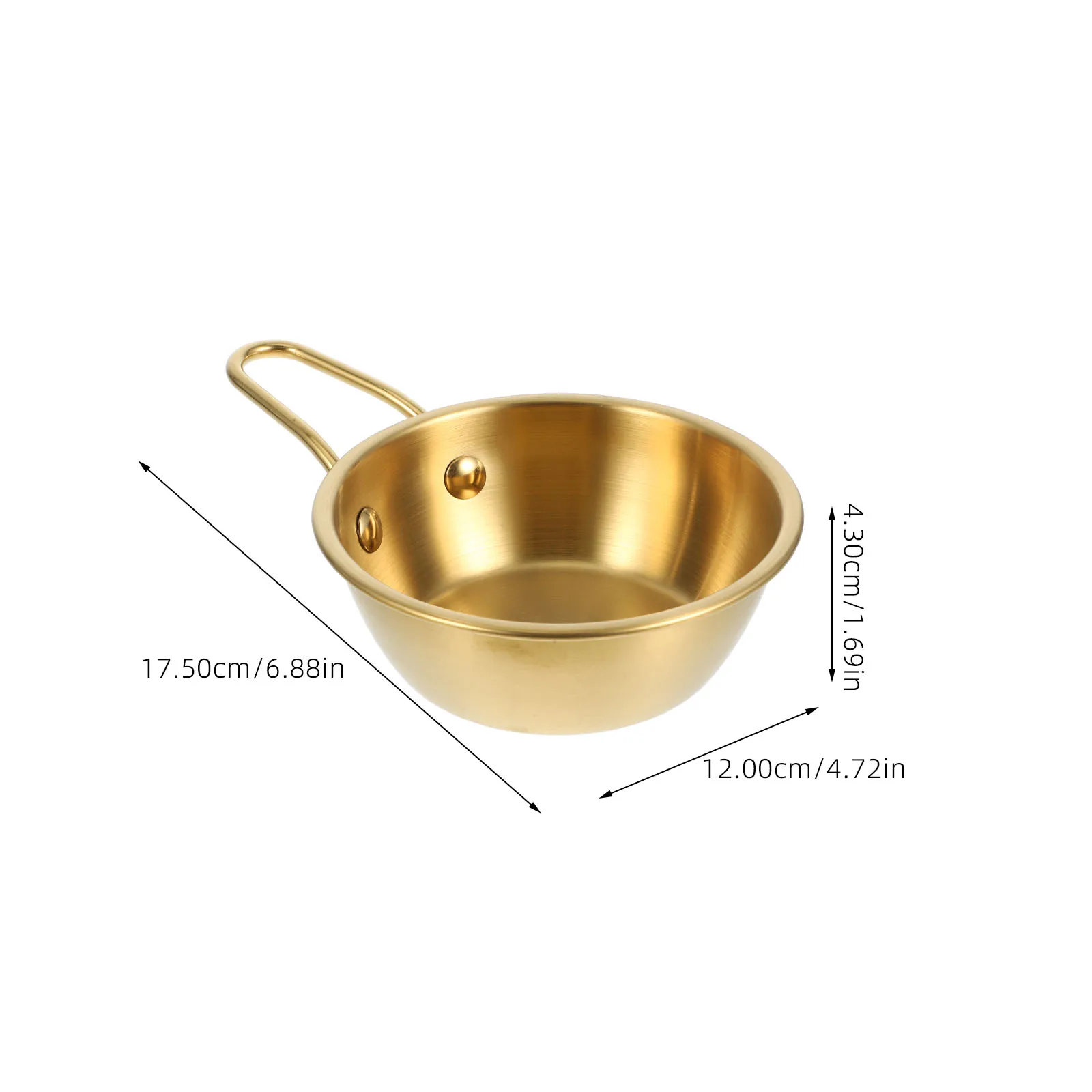 

2 шт. Миски из нержавеющей стали LUOEM золотого цвета с ручкой