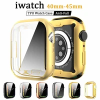 heouyiuo full protector watch case for apple iwath watch series 7 41mm iwatch 45mm se 40mm 5 44mm watch case cover