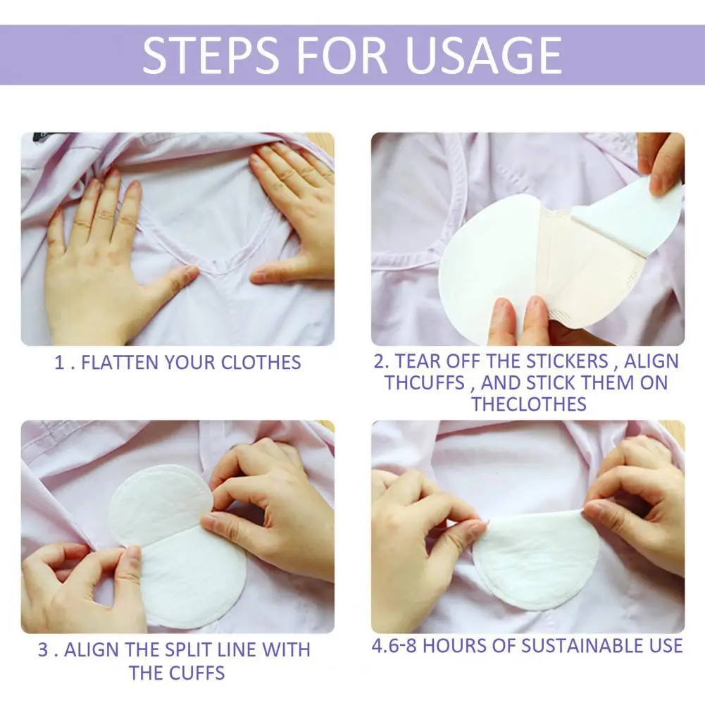 

12Pcs Underarm Pad Functional Portable Lightweight Underarm Care Patch Pads for Running Underarm Patch Sweat Pads