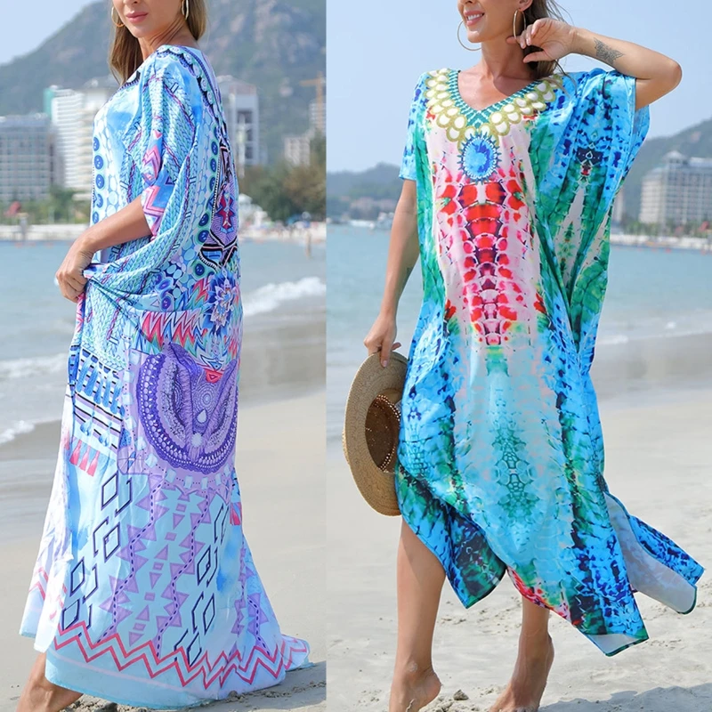 Женский пляжный костюм для плавания элегантный свободный большого размера с