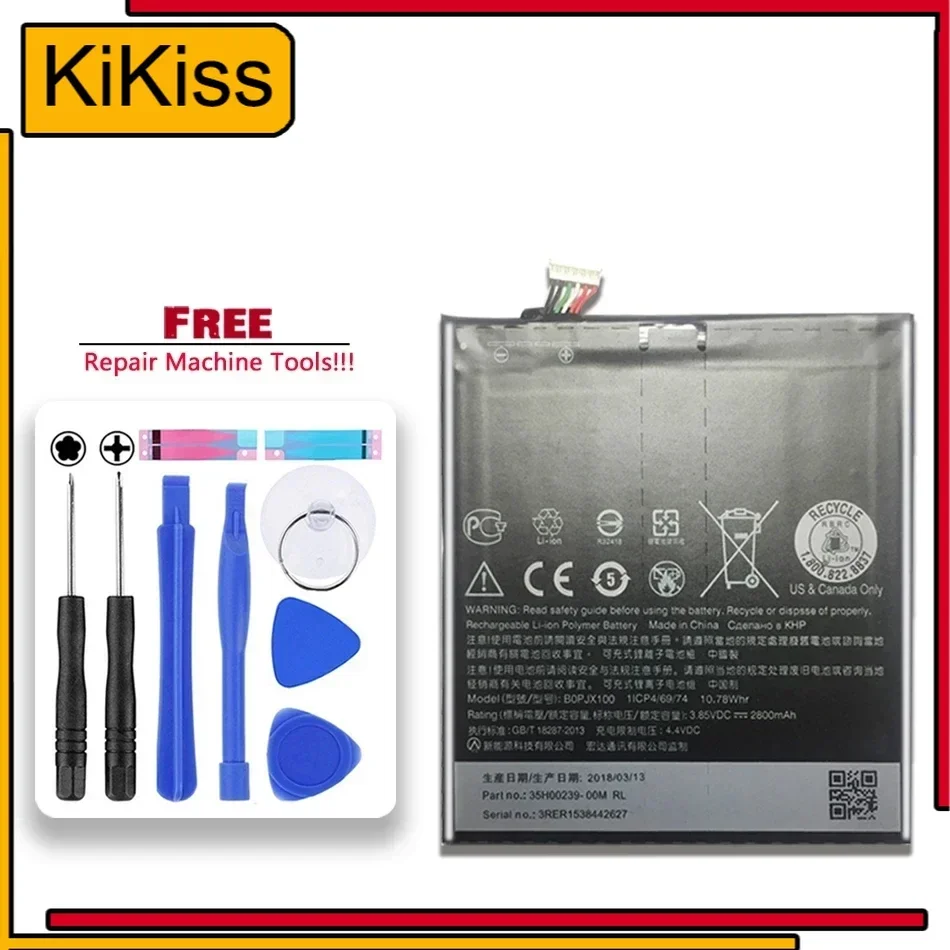 Mobile Phone Replacement Battery For HTC One E9 E9w / E9+ Plus E9PW Polymer BOPJX100 2800mAh