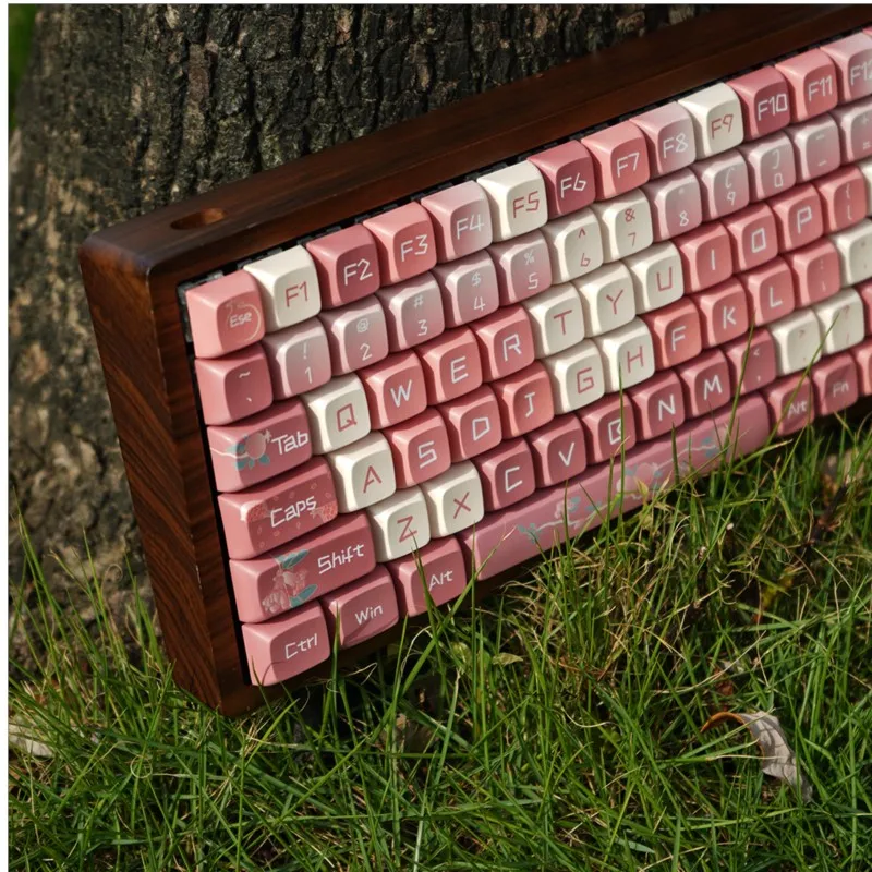 127 клавиш розовые колпачки для XDA Profile PBT милый Набор колпачков 61/64/68/84/75/87 игровая