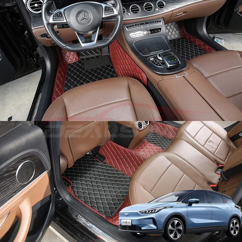 

Автомобильные коврики для Geely Геометрия C 2020, ковер, роскошные кожаные аксессуары для салона автомобиля Nappa