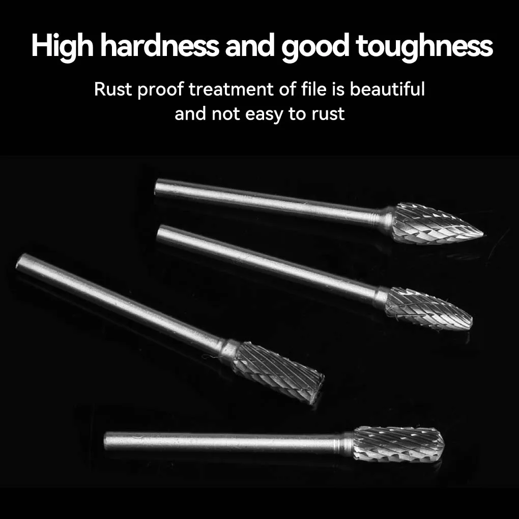 

10 Pieces Grinding Rotary Burr File Professional Accessories Dual