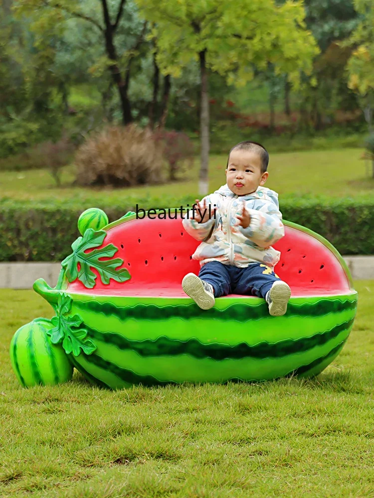 Уличный мультяшный табурет FRP для детского сада торгового центра скульптурные