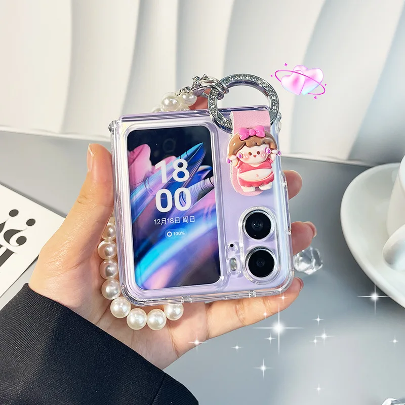 

With Lanyard Case For OPPO Find N2 Flip Case For OPPO PGT110 5G Case