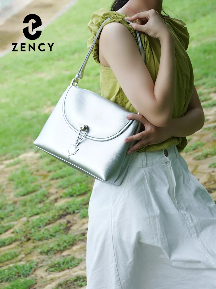 Zency 2024 Женская Сумка Через Плечо Из Мягкой Кожи Большая Вместительная С